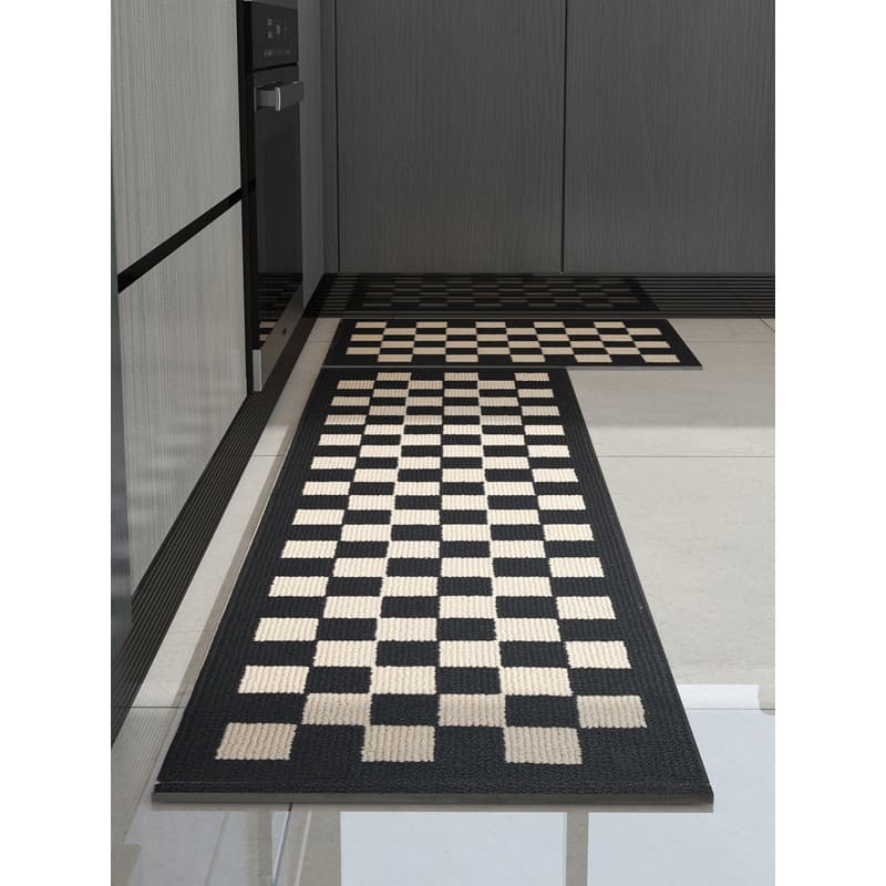 Tapete de chão de cozinha antiderrapante, à prova de óleo, longo, para uso doméstico, absorvente de óleo, resistente à s