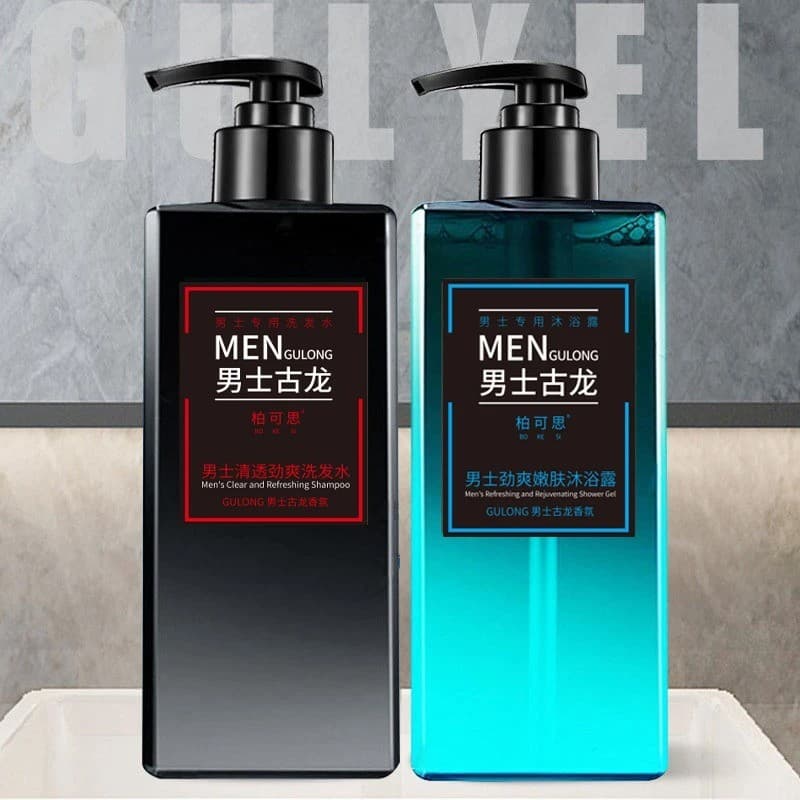 Gel de banho masculino Shampoo perfumado longo colônia refrescante pele loção de banho Toner controle de óleo