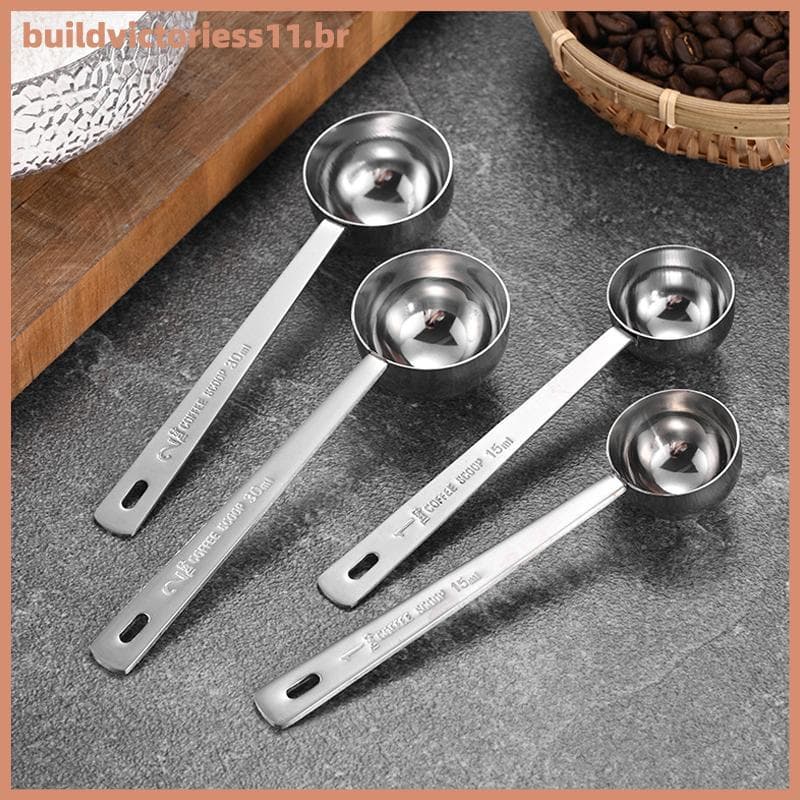 Colher De Café De Aço Inoxidável BDVT 15ml 30ml Ferramenta De Medição De Cabo Longo BR