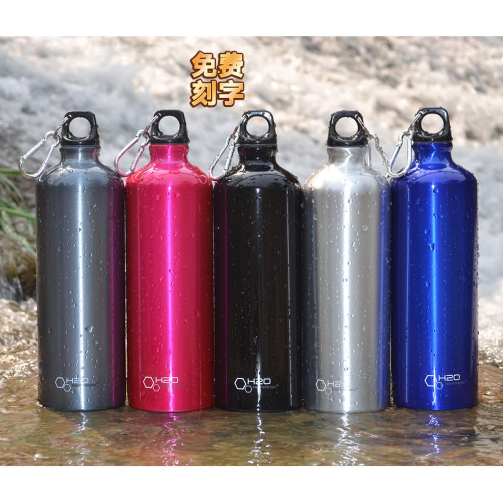 Copo de água de grande capacidade 1.000ml esportes garrafa de água de alumínio acampamento ao ar livre estudante garrafa
