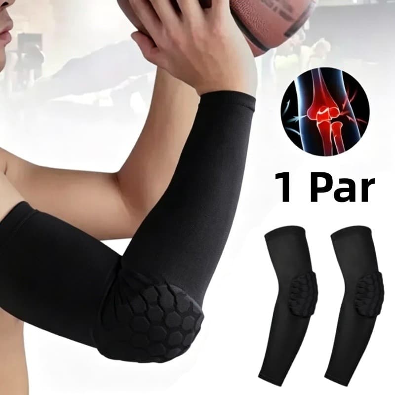 Proteção em favo de mel cotoveleiras esportivas basquete futebol proteção contra compressão Protetores de braço anticoli