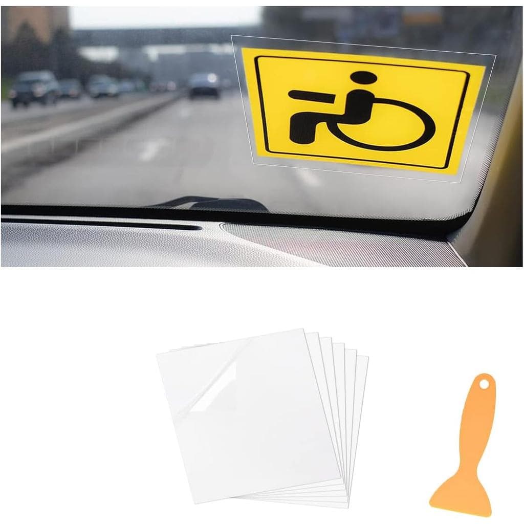 smilfuy Adesivos para Para-brisa de Carro, Aplicador de Adesivos para Para-brisa de Carro de 6,3×6,3 Polegadas com Espát