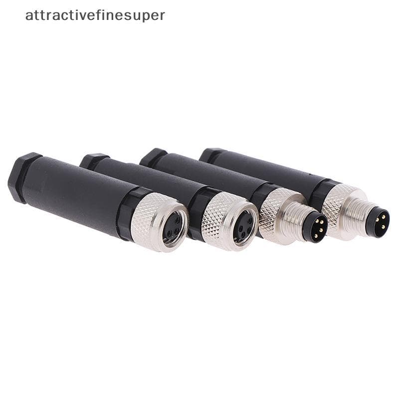 1 Peça Conector De Sensor M8 3/4 Pinos Macho/Fêmea Plugue De Ângulo Reto