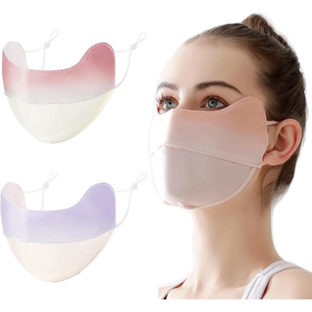 Máscara Facial UV, Máscara Facial de Proteção Solar, Máscaras Solares para Mulheres, Cobertura Facial Respirável e Refre