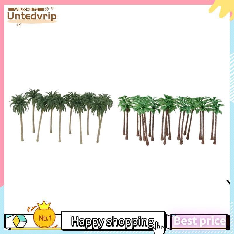 40 Peças Modelo De Palmeira De Coco Árvores/Cenário Plástico Layout Artificial Diorama De Floresta Tropical