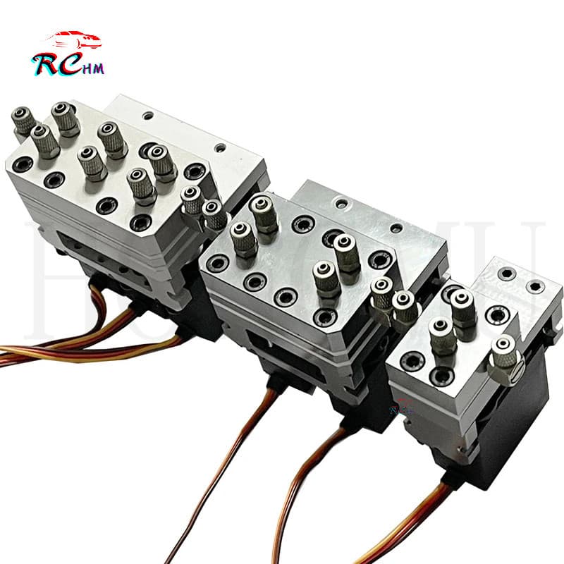 Válvula Grande Hidráulica RC 1/2/3CH CNC Com 10kg MG995 Padrão Servo Óleo Retorno Posição Intermediária Para Escavadeira