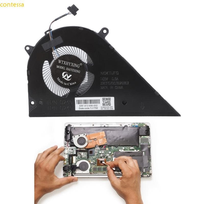 contessa Ventilador Resfriamento Dissipador Calor Metal Para 15EG 15-EH TPN-Q245 Q246 CPU Laptop