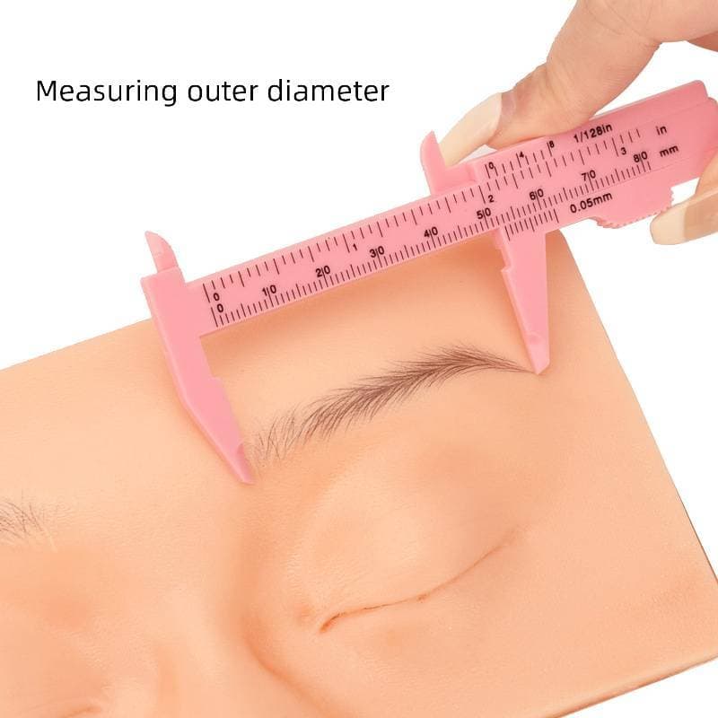 [H & B] Régua De Posicionamento De Sobrancelha Tatuagem Pontuação Desenho Medição Paquímetro Vernier De Plástico 80mm