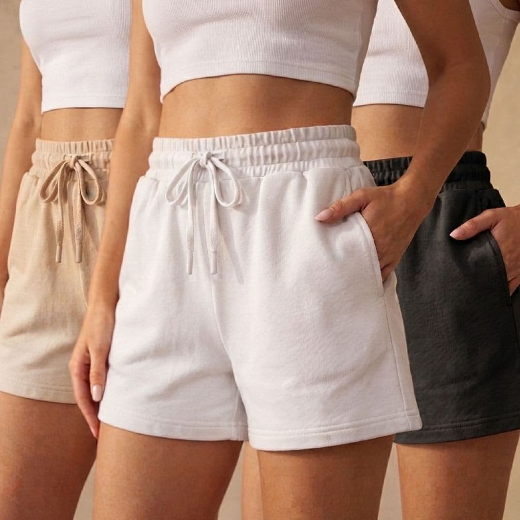 Kit 3 Short Moletinho Feminino Agradável Confortável Moletim Casual Academia Treino Dia A Dia