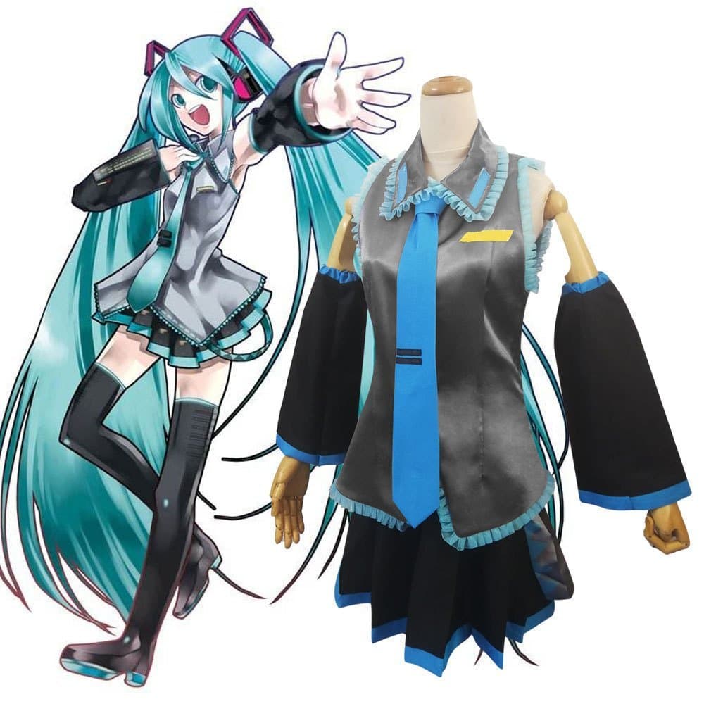 Fantasia de cosplay da Hatsune Miku do anime, conjunto de role-playing Formula