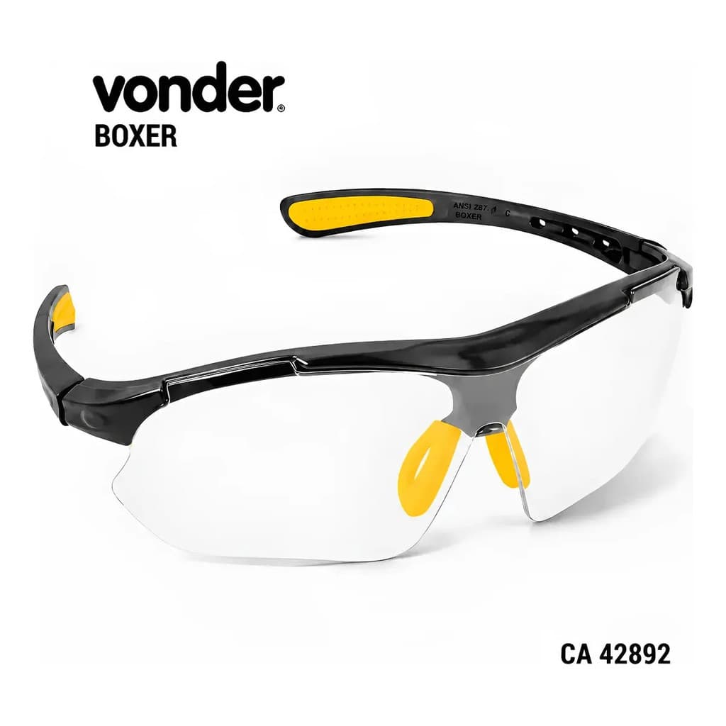 Óculos de Proteção Vonder Boxer Incolor EPI CA Profissional