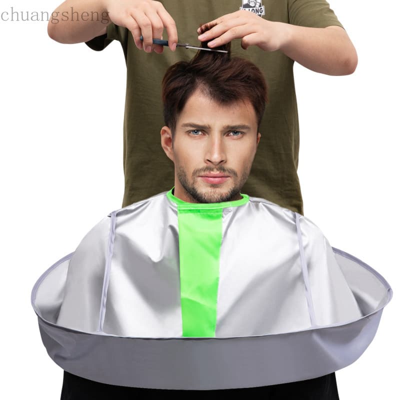 Capa de Corte de Cabelo Tipo Guarda-Chuva para Adultos, Capa de Barbeiro para Uso Doméstico e em Salão, Protege as Roupa