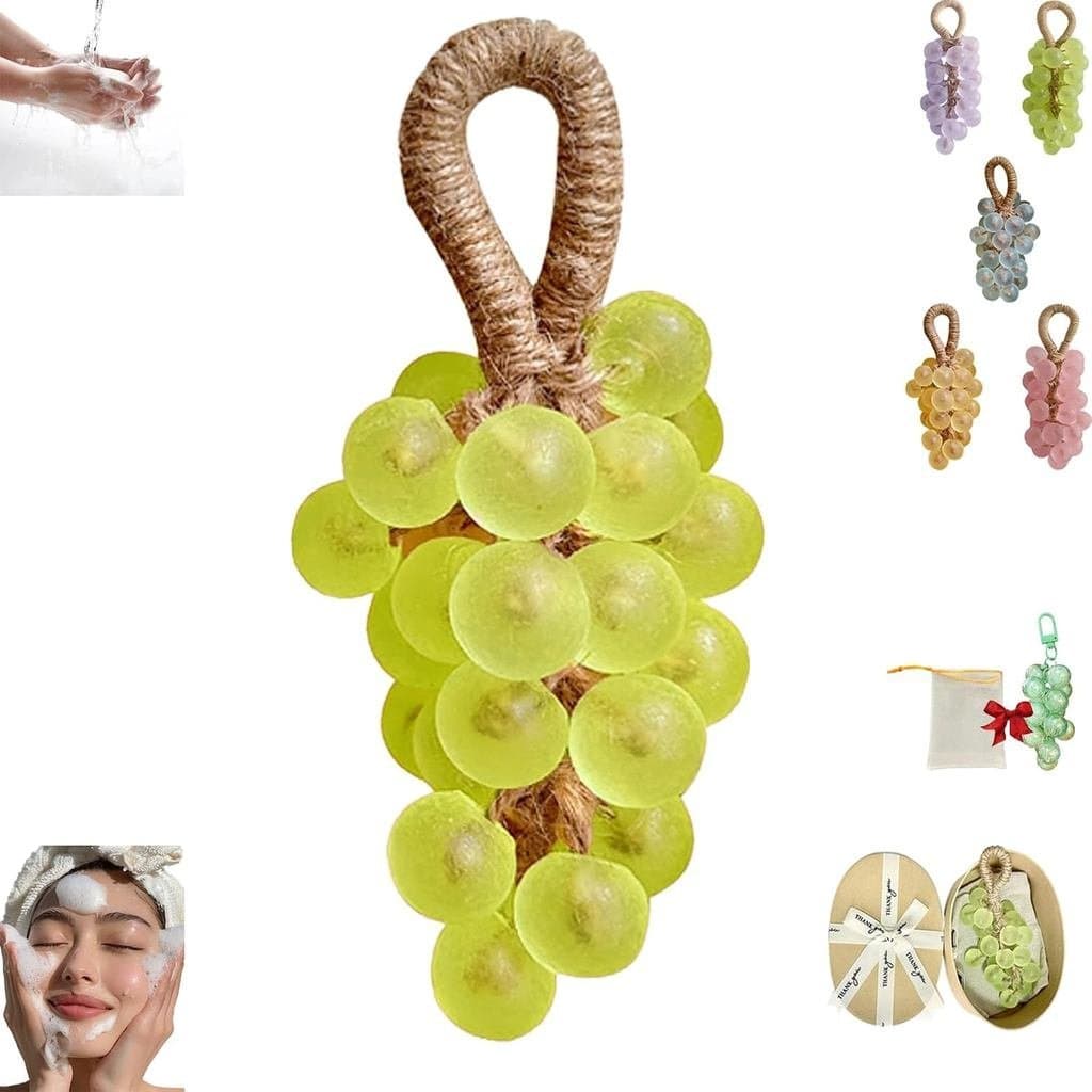 Sabonete de Uva em Corda, Sabonete de Uva Artesanal em Corda, Decoração de Casa Exquisita DIY e Opção de Presente para L