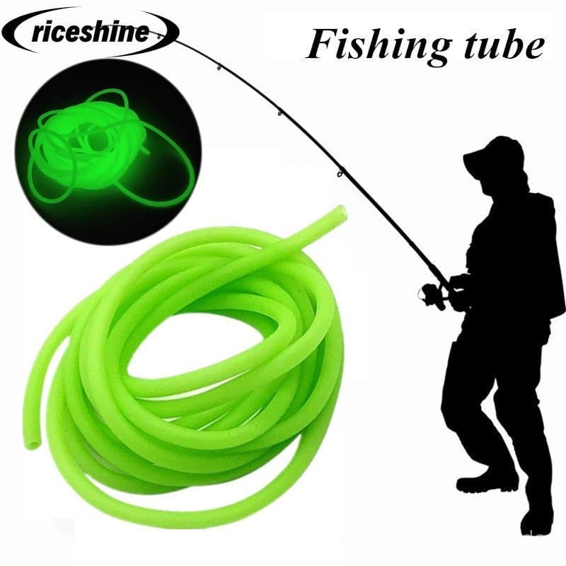 Tubo luminoso de pesca de 1,5 metros, material para bricolagem, equipamento de pesca, linha de pesca de silicone macio v