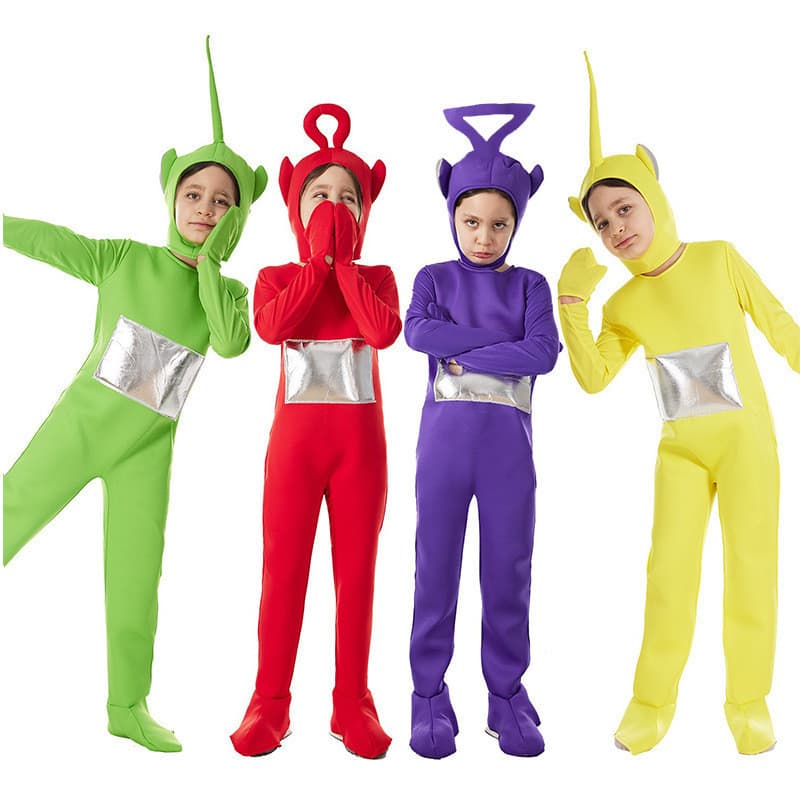 Fantasias de Natal UKJQ para cosplay dos Teletubbies, fantasias infantis Teletube B para meninos e meninas, fantasias pa