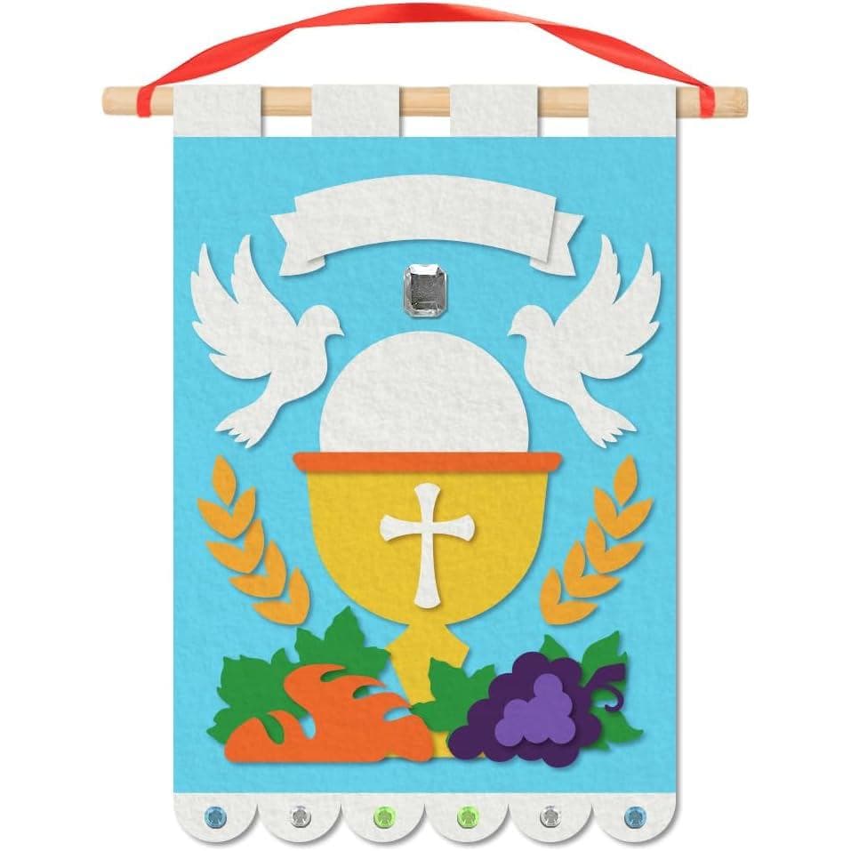 beinkmake Kit de Decoração de Faixa de Feltro para Banco de Igreja 9x13 polegadas, Kit de Decoração para Igreja, Adesivo