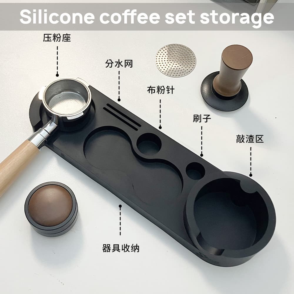 Eletrodomésticos de café Silicone batendo balde de chão alça ferramenta de armazenamento de base