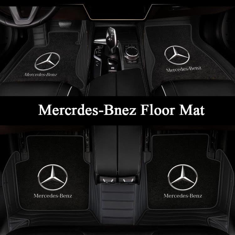 Tapetes de Carro Personalizados Premium Compatíveis com Todos os Modelos da Mercedes Benz, Conjunto Completo de 4 Peças,