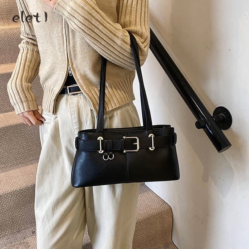 Bolsa Multifuncional Retrô De Ombro Alto – Mista Elegante Para Mulheres