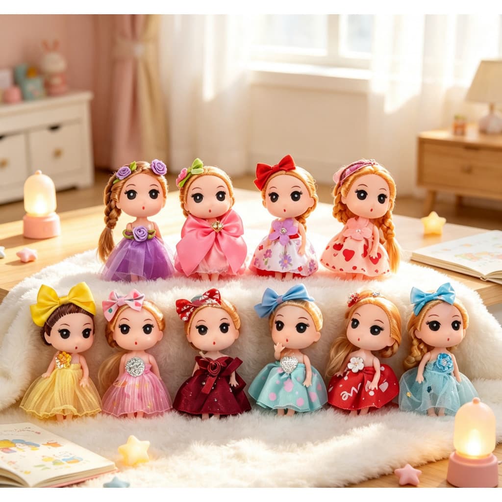 10 Princesa Meninas8cm Messy Boneca Pingente Chaveiro Casamento Noiva Criativo Boneca Presente De Aniversário Do Dia Dos
