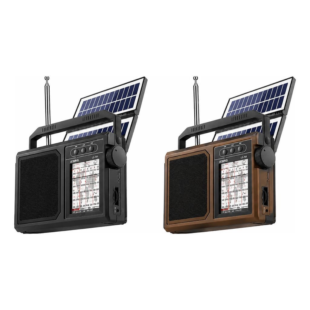 Rádio Portátil Solar Bluetooth Usb Fm Am Sw Recarregável