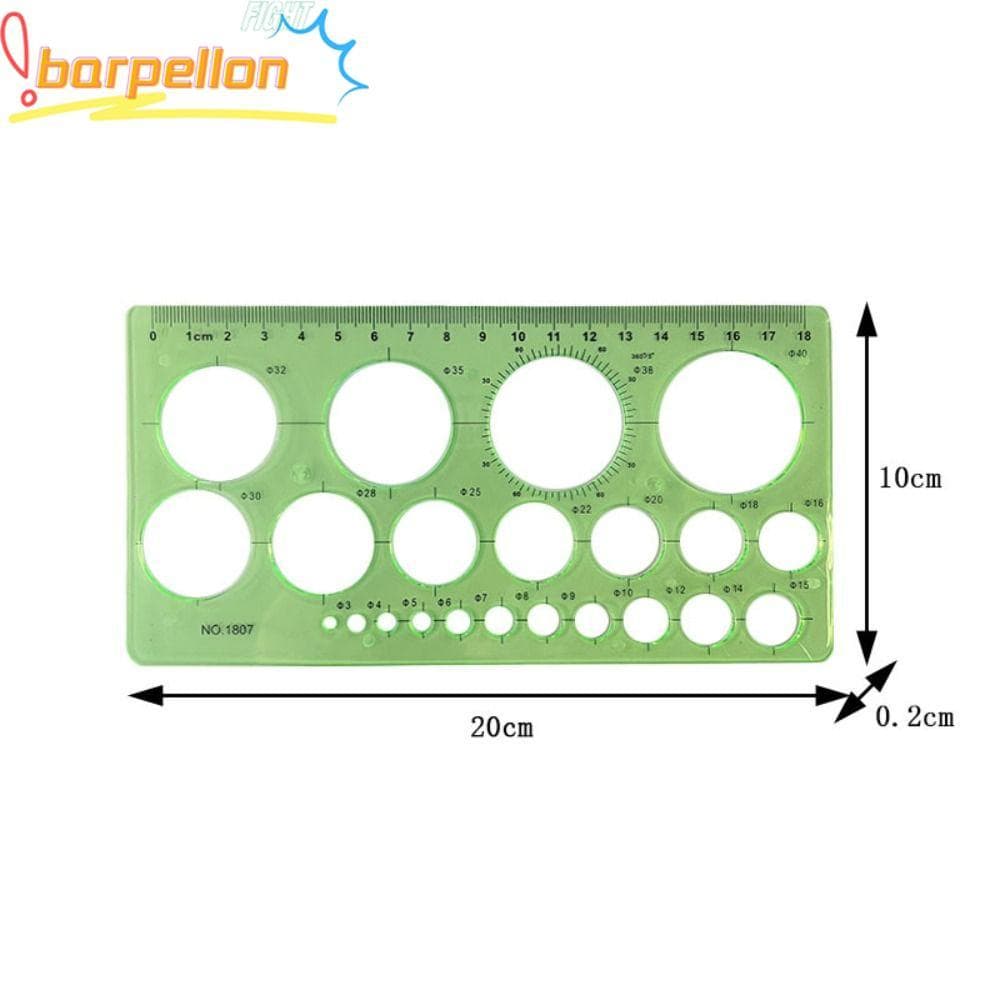 Régua BARPELLON , Estêncil Circular De Medição De Modelo Geométrico , Oval Triangular De Plástico
