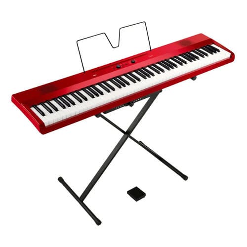 Piano Digital Korg Liano Metallic Red 88 Teclas Vermelho 127/220v