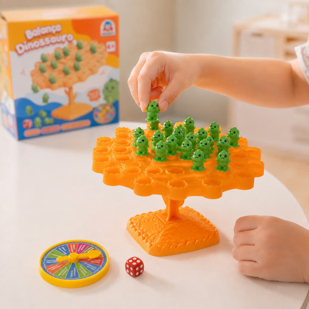 Jogo De Equilíbrio Balança Dinossauros Brinquedo Educativo Infantil de Equilíbrio e Coordenação