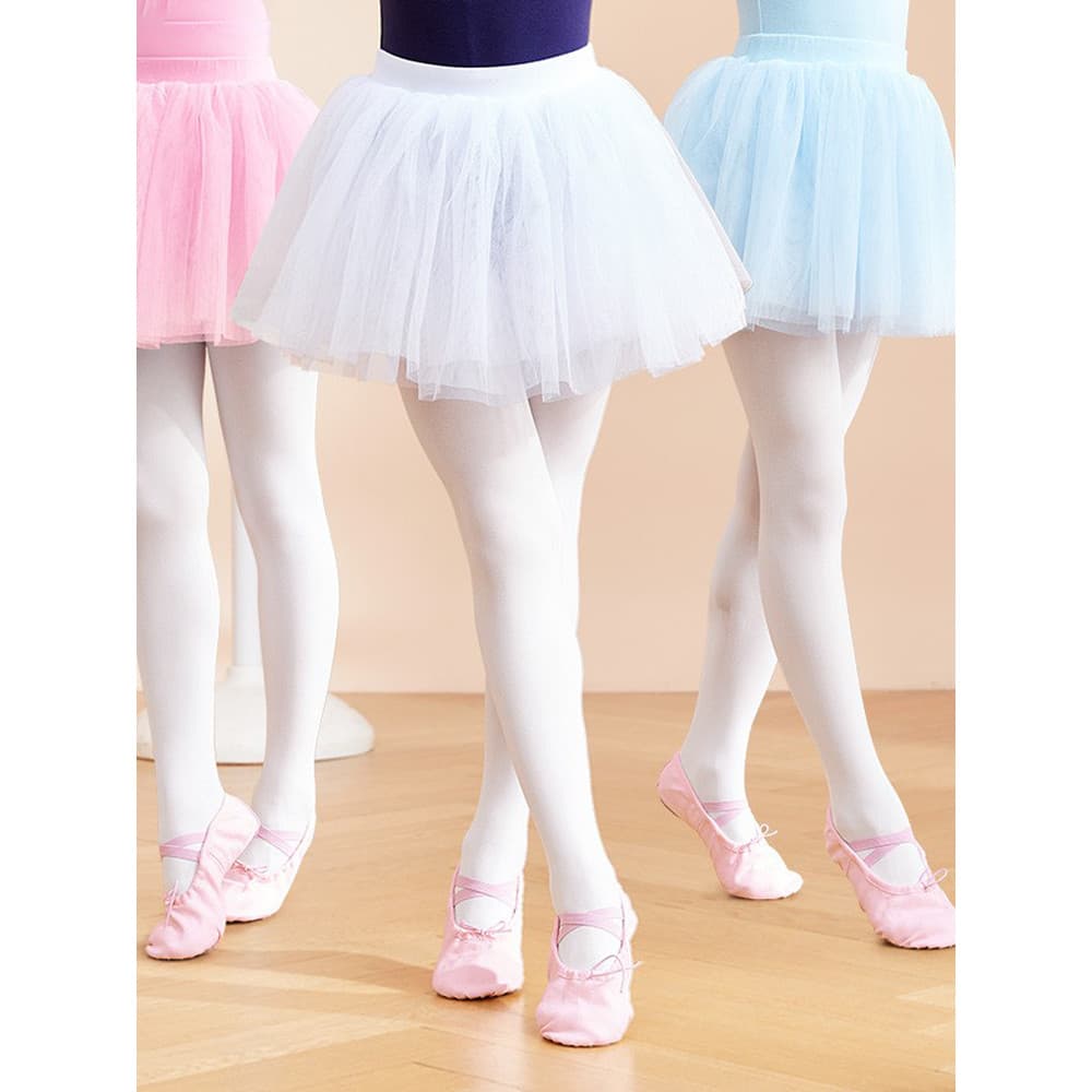 Traje de dança infantil saia curta saia de malha macia meninas Ballet prática Pettiskirt saia de dança rosa