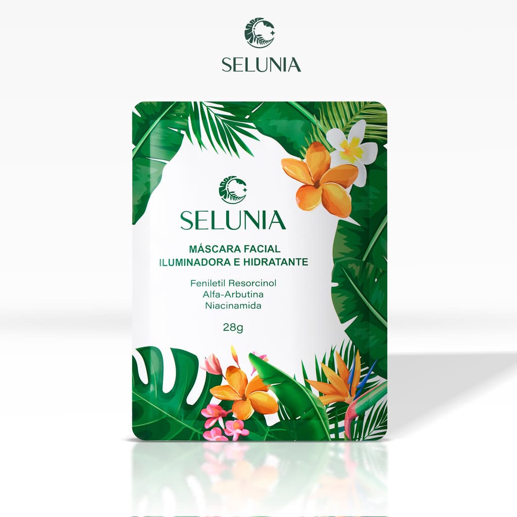 Máscara Facial Selunia Iluminadora e Hidratante com Niacinamida – Pele Radiante 28g
