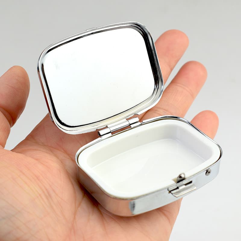 Caixa de jóias artesanal DIY portátil bonito Mini Metal pequena caixa de comprimidos portátil caixa de armazenamento de