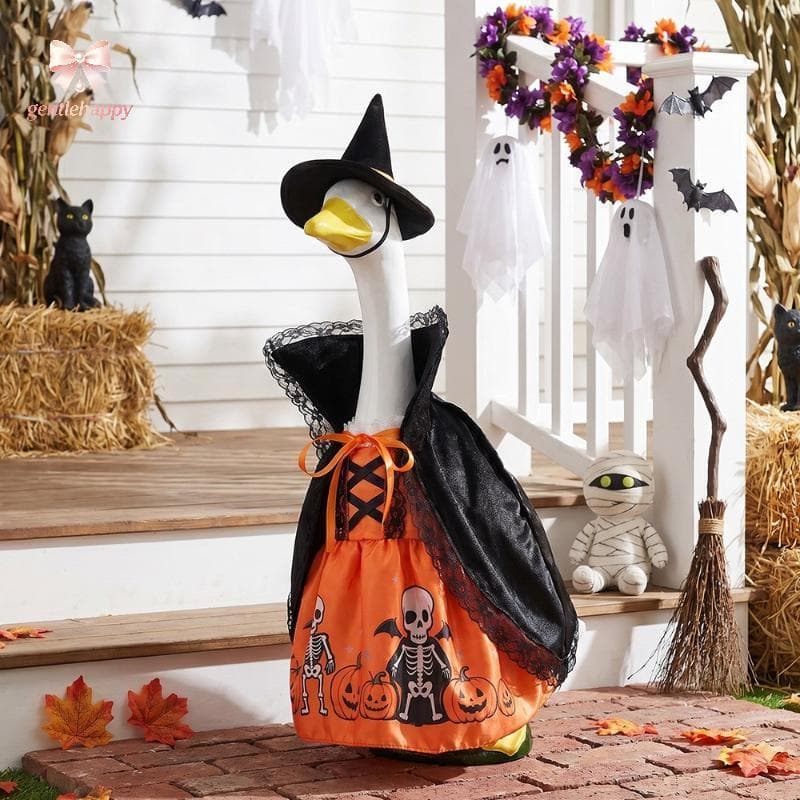 Gentlehappy 23 Polegada Halloween Bruxa Ganso Traje Varanda Roupa Decoração Exclusiva Para Frente Quintal Jardim Pátio b