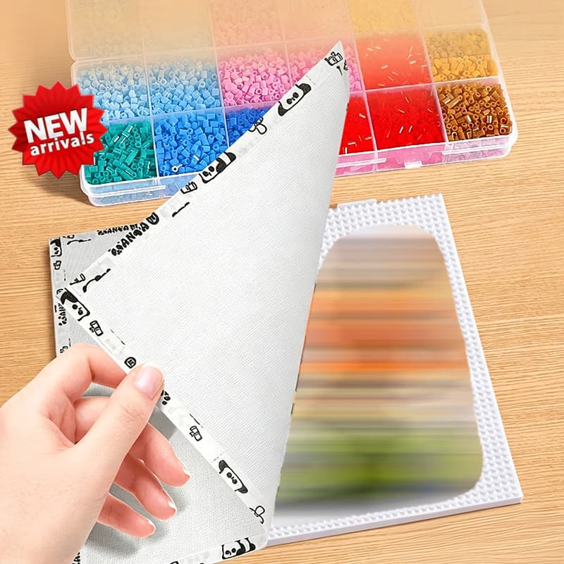 < YP > Kit De Contas De Fusível Para Crianças E Adultos DIY Perler Beads Craft Set Com Bandeja Creative Pixel Art Puzzle