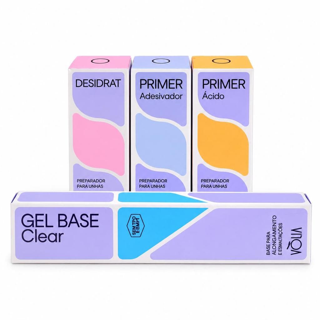 Preparação Completa Vòlia: Desidrat + Primer Ácido + Primer Adesivador + Capa Base - Kit completo