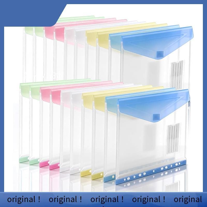 Bolsos De Pasta De 11 Furos , Pastas De Arquivo De Documentos A4 , Transparente , À Prova D'água , Bolsa De Armazenament