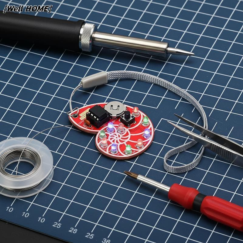 [Well HOME] Kit De Luz Fluida De Concha LED Efeitos Piscantes Multicoloridos Conjunto De Prática De Soldagem De Solda DI