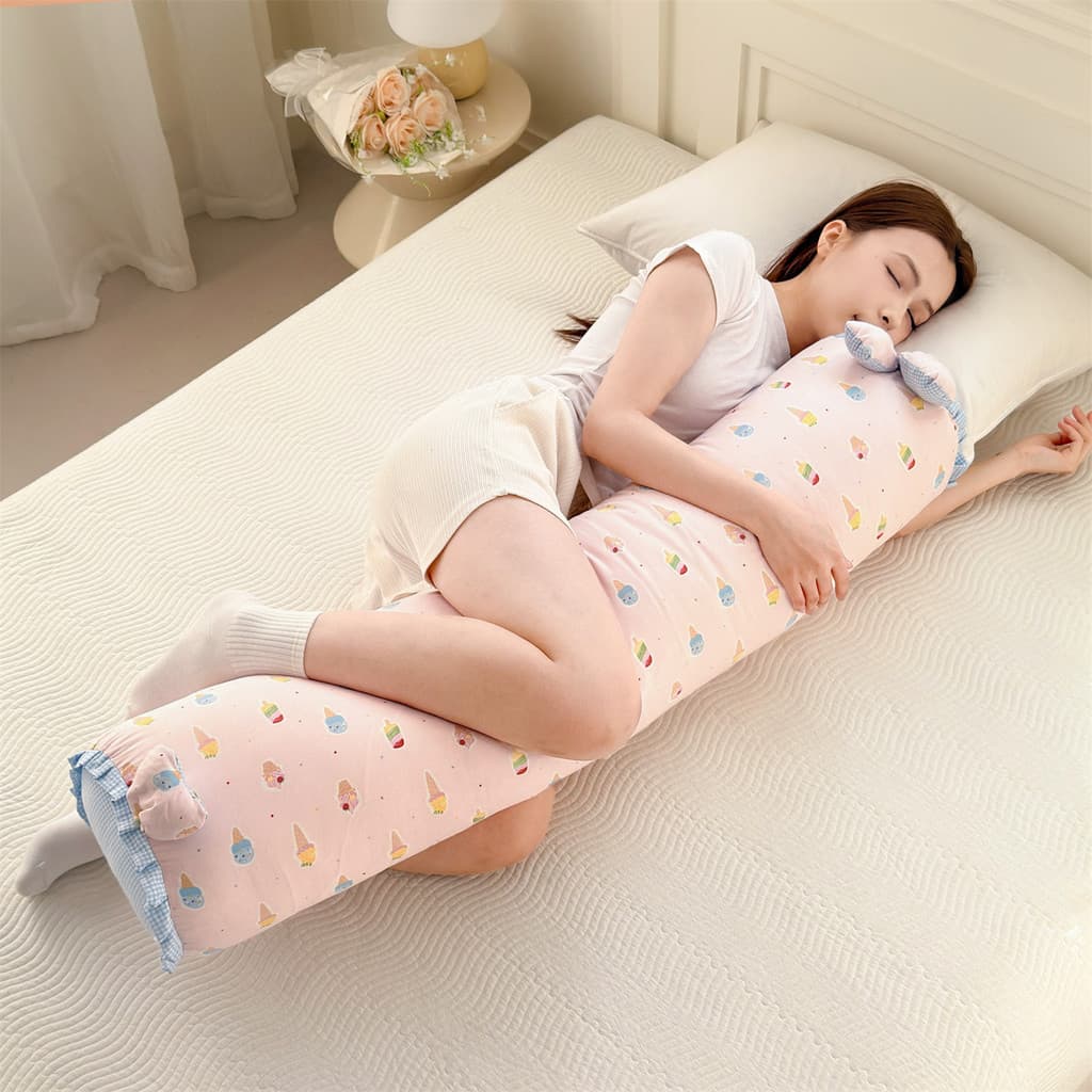 Classe A bebê puro algodão travesseiro dormir cama travesseiro almofada lateral dormir cabeceira removível lavável perna