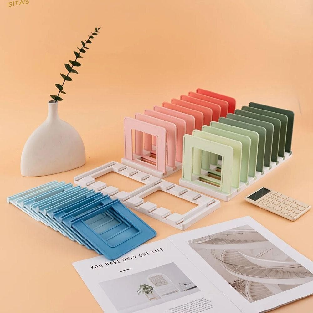 Suportes Para Livros Removíveis ISITAB , Divisórias Com 8 Compartimentos , Suporte De Mesa , Estante De Armazenamento De