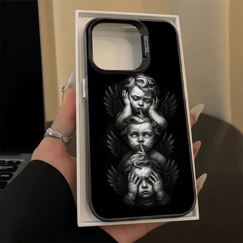 Os Três Anjos Errados Capa Capinha Para iPhone 17 16 15 14 13 12 11 XR Pro Max Plus Normal