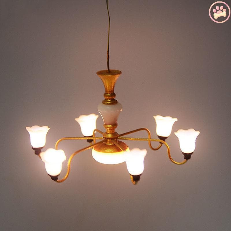 Carro Led Lâmpada De Teto Casa De Bonecas Móveis Lustre 3V Luz Areia Acessórios Mesa Quente