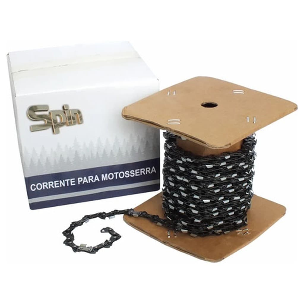 Rolo Corrente Motosserra 205 Dentes 3/8 1,1mm 047 2 Guias P/stihl170 Spin 25 Pés 7,6m 11 Emendas