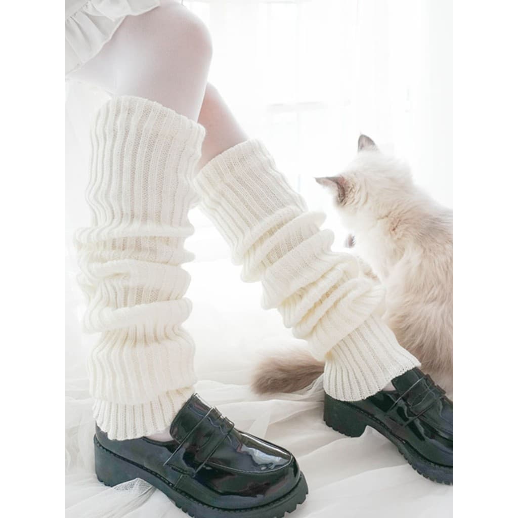 Meias femininas japonesas acima do joelho meias pilha lã Yoga meias outono inverno engrossado Campus JK estilo Preppy Le