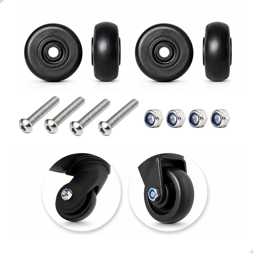 Kit 4 Roda Para Mala Para Substituição Reparo De Mala