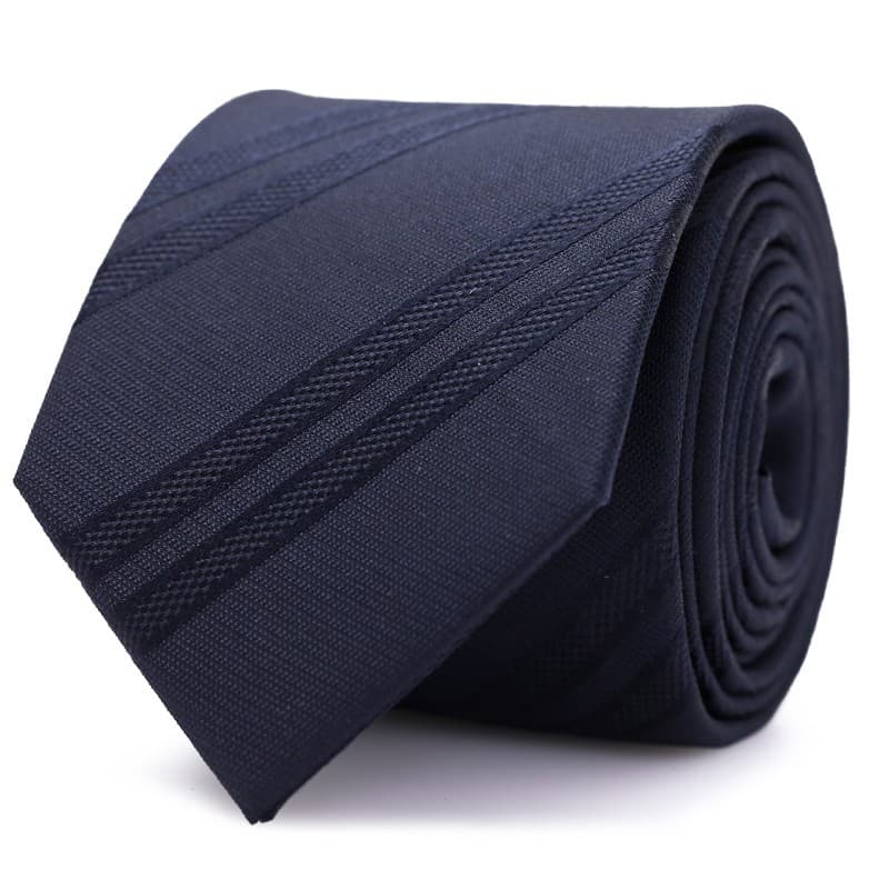 No Martin seda masculina gravata amoreira listras de seda negócios High-End casamento Casual azul escuro caixa de presen