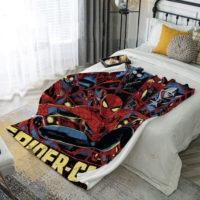 Nova Marvel Spiderman cobertor verão fino cobertor dormitório quarto crianças cobertor Nap cobertor escritório ar condic
