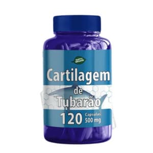 Cartilagem de Tubarão 100% natural 120 Cápsulas de 500 mg Kit com 1-2-3- potes