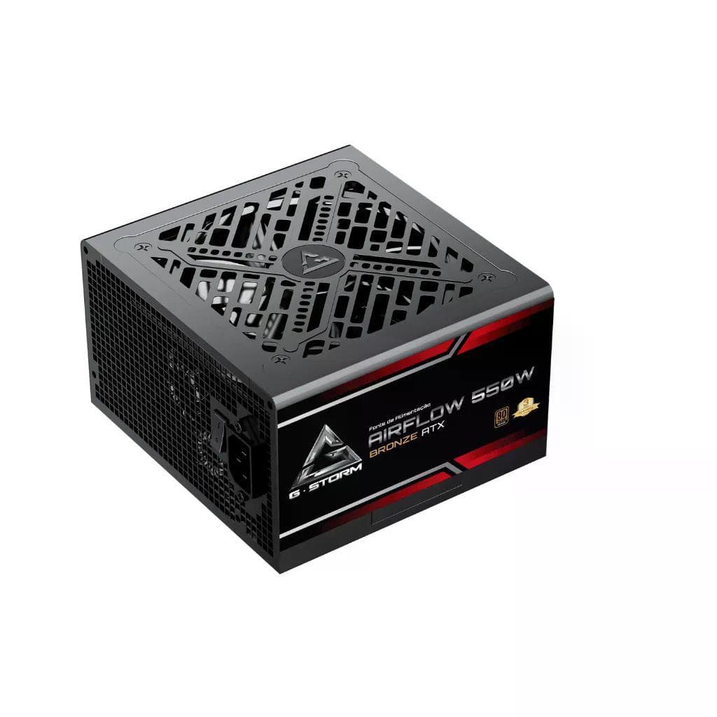 Fonte G-Storm AirFlow, 550W, 80 Plus Bronze, PFC Ativo, TecLab, FGS-550-BA