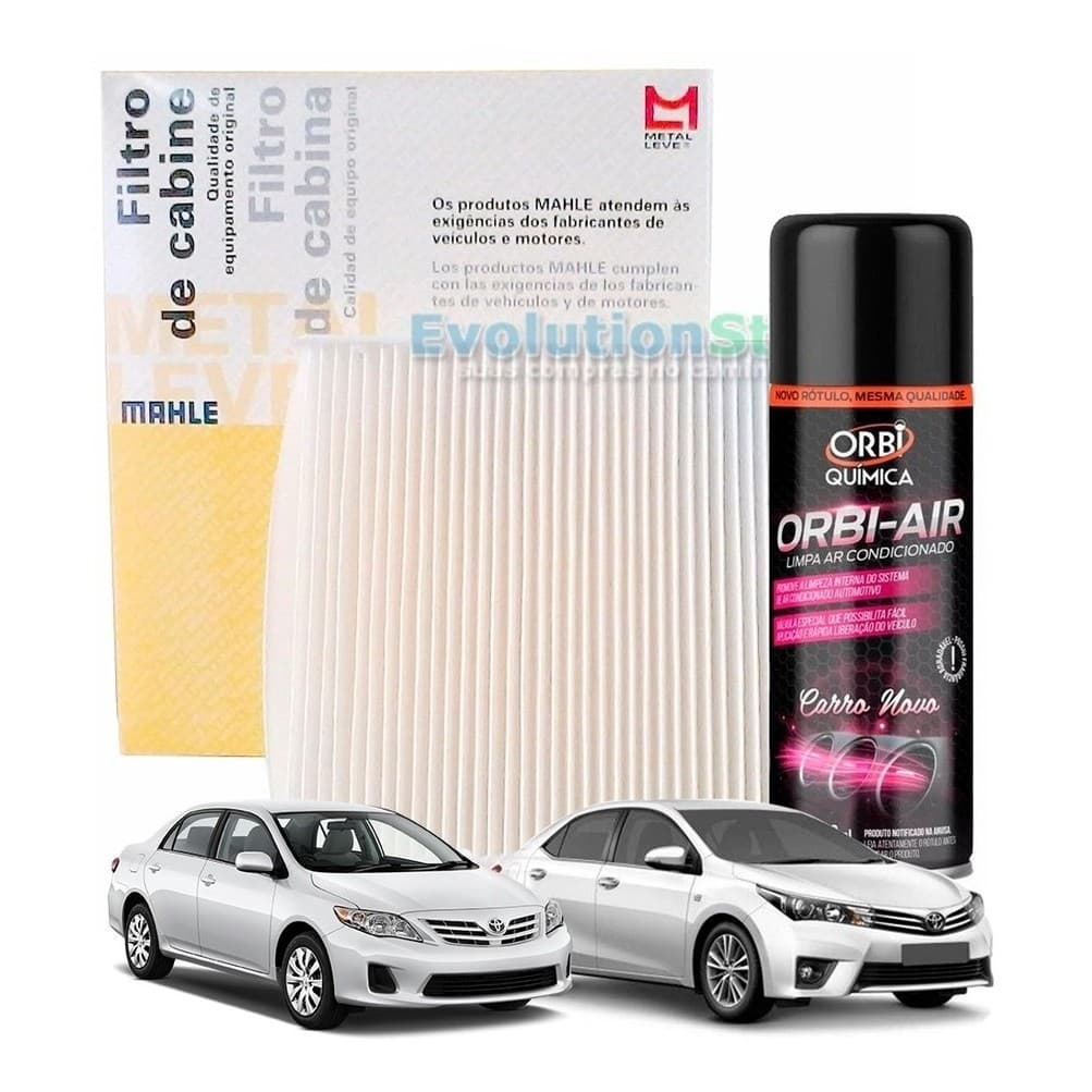 Filtro De Cabine Ar Condicionado Corolla 2009 À 2019 + Spray Higienizador | Mahle MetalLeve LA655