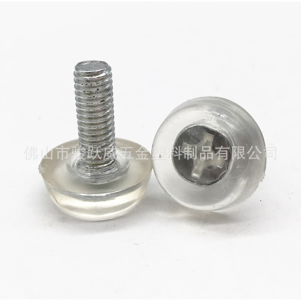 Pacote com 2 unidades de almofadas ajustáveis transparentes de 18mm de diâmetro, parafusos de nivelamento, almofadas par