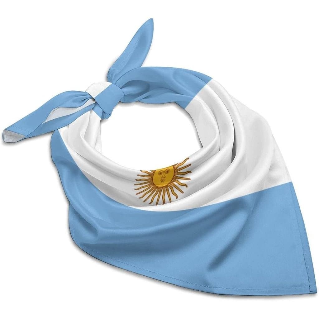 Calculay Bandana Turbante com Bandeira da Argentina, Faixa de Cabeça, Lenço Quadrado, Pulseira, Acessórios Decorativos p